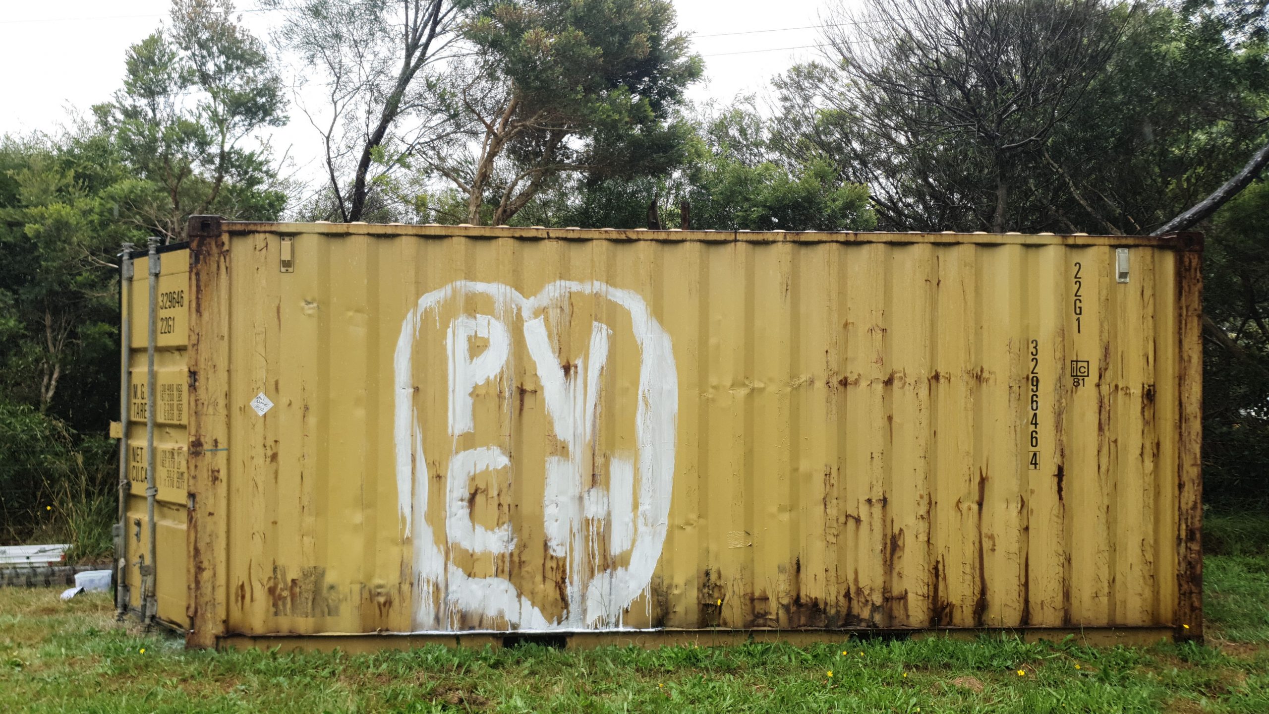 Shipping Container Painting with Birdsong